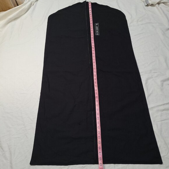 H. Lorenzo Black Garment Bag Logo Spell Out Fabric Zipper Empty READ 48 x 24 in - Picture 11 of 13